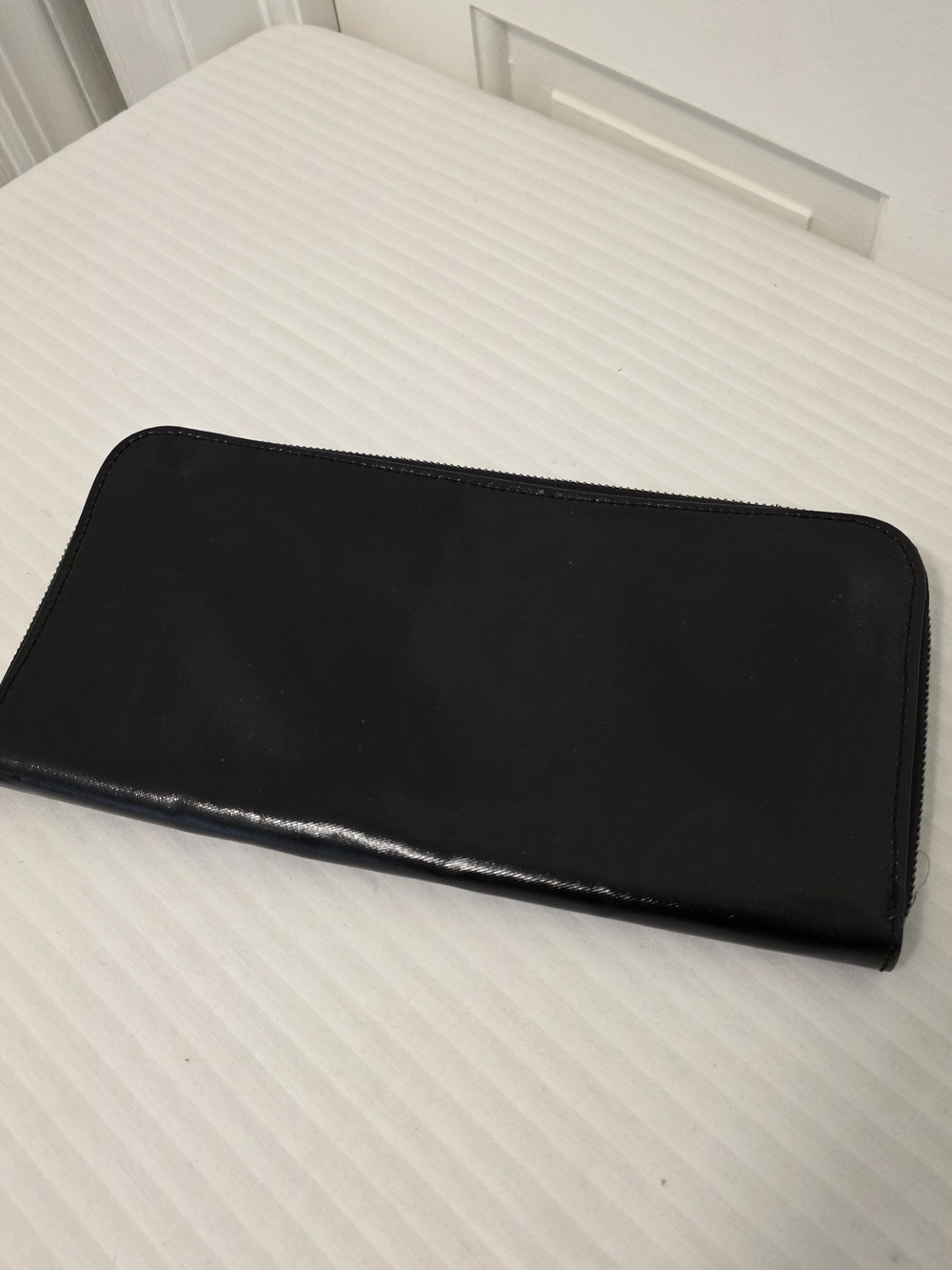 Gwen Convertible Grey & Black Leather Clutch Bag, Versatile Zip Close - Picture 9 of 16